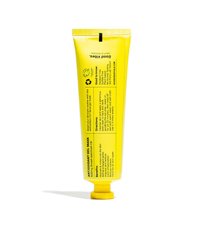 Turmeric face gel mask with Hemp by kovo essentials. Plant-based gel mask that detoxifies and hydrates the skin.